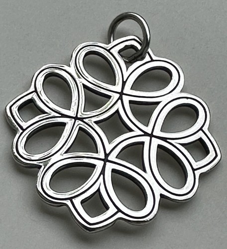 James Avery Retired Sterling Tracery Pendant Geometric Openwork Design