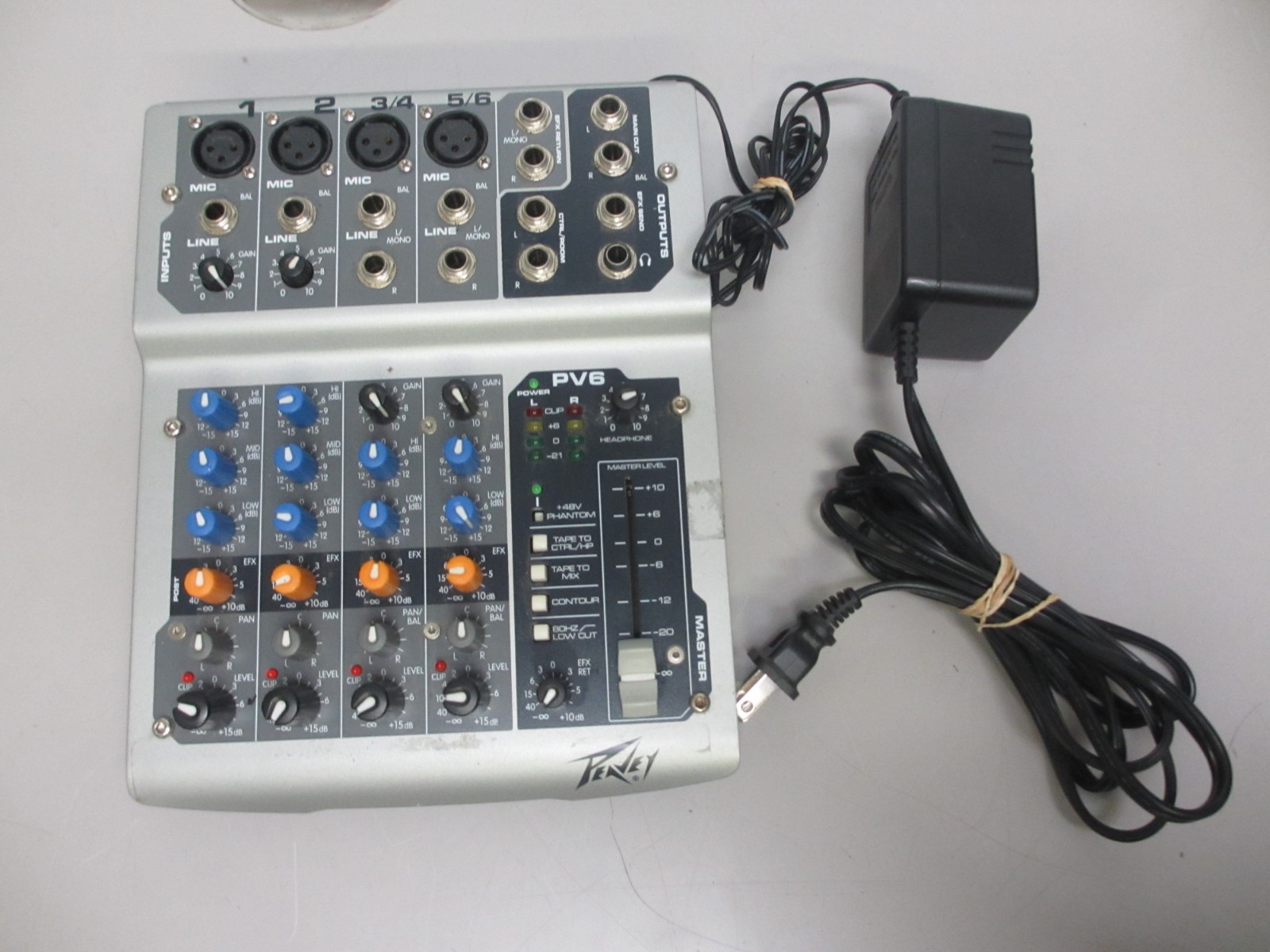 Peavey PV6 Audio Mixer w/ Power Supply [FOR PARTS] eBay