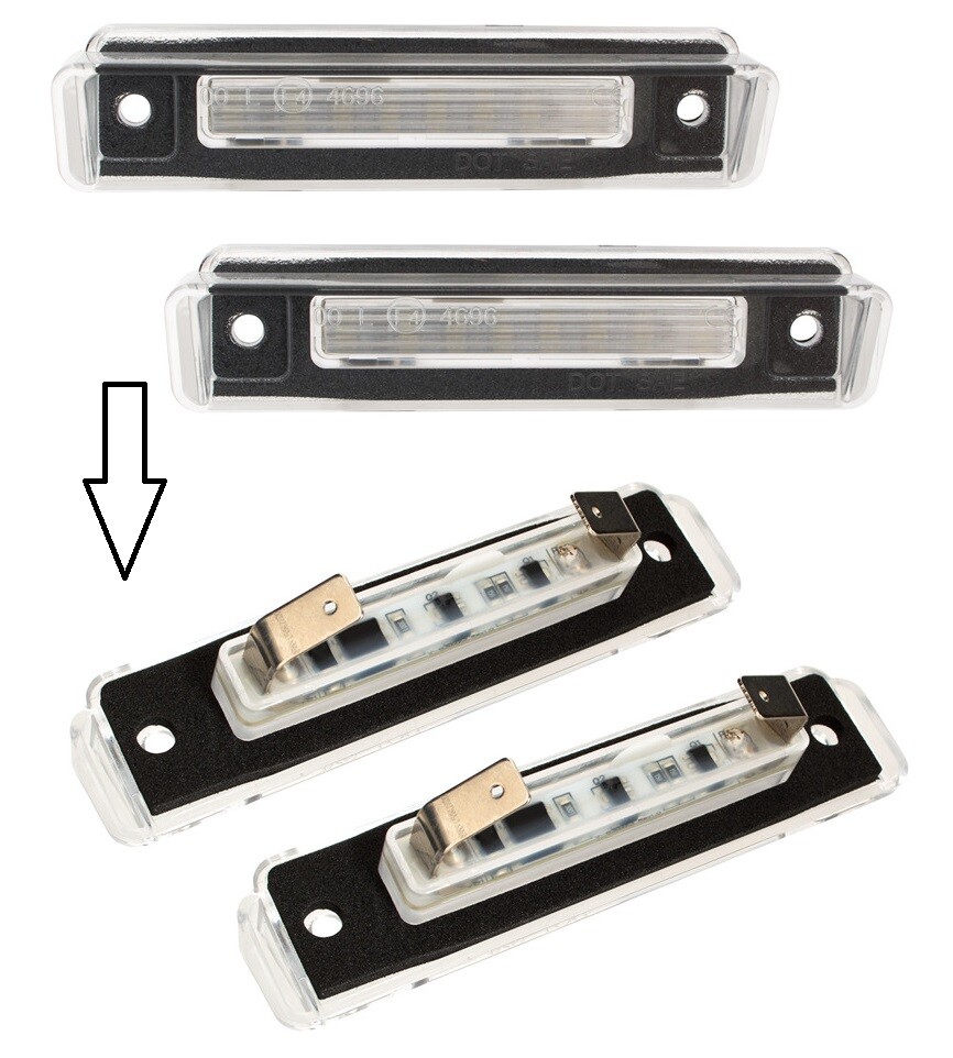 Éclairage Plaque Immatriculation Arrière à 2 LED pour Mercedes R129 SL 1989-2001