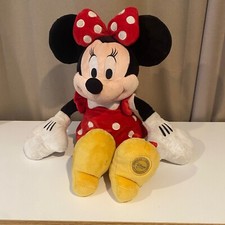 Disney Store Minnie Mouse 18" Plush Stuffed In Red Polka Dot Dress NEW NWT