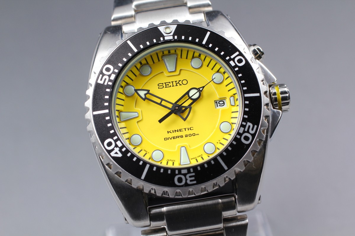 時計 SEIKO KINETIC SCUBA 5M62-0BL0 Seiko Diver's 5M62-0BL0 Kinetic 200m Silver Stainless Steel
