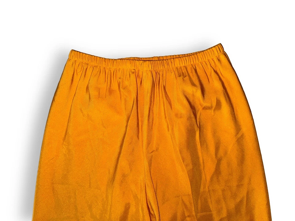 Pantalones de pierna ancha 100 % seda SHAMASK - naranja mate* talla 1 1/2 Foto 2 de 4
