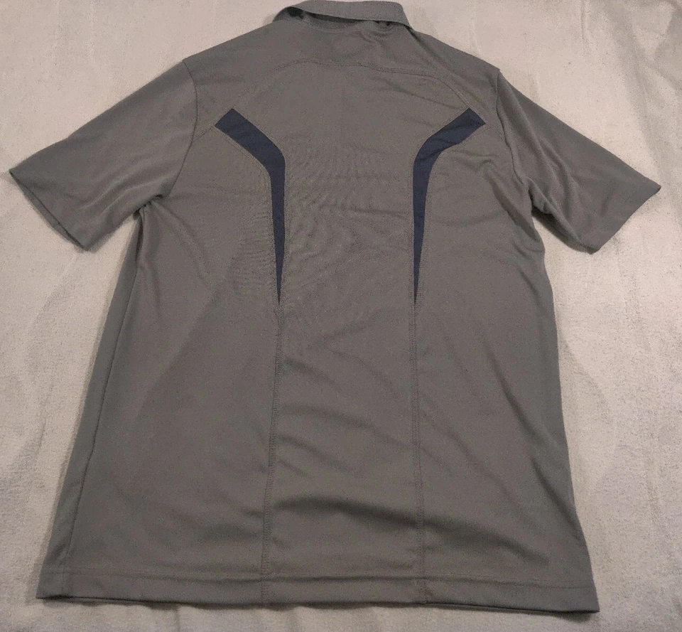 Denver Broncos Shirt Large Polo Stretch Performance Gray Coach NFL Team Mens - Image 2 of 4