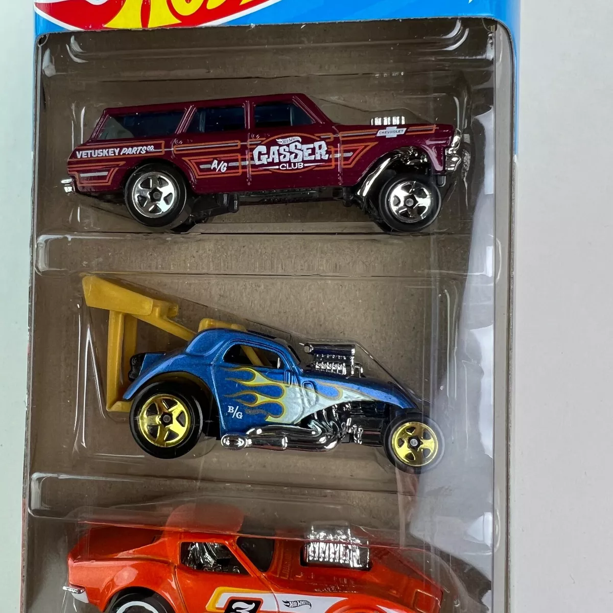 Hot Wheels Basics Pack com 5 Carros Race Team - Mattel