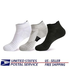 3pk - Men's Moisture Wicking Control Comfort Fit Cushioned low cut socks