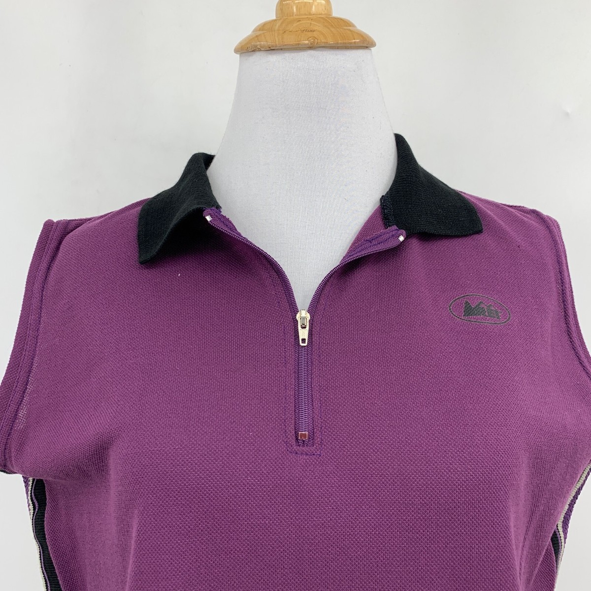 Vintage Rei Top Womens S Small Hibiscus Black Quarter Zip Vintage Rei Top Womens S Small Hibiscus Black Quarter Zip
