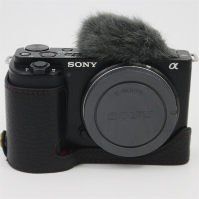 Genuine Real Leather Half Case Cover For Sony ZV-E10 ZV E10 Camera Bag Protecter