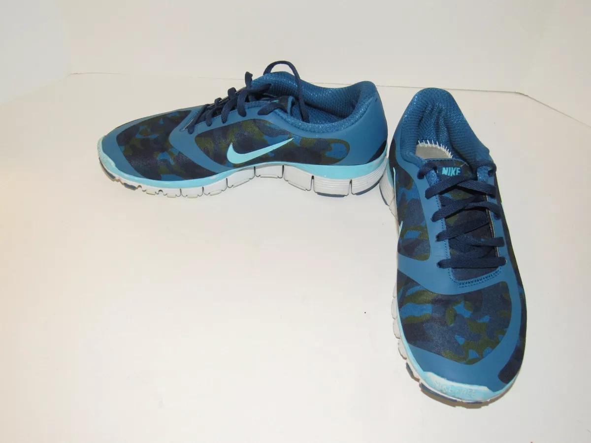 Atlantische Oceaan Voorverkoop vergeven Nike Free 5.0 V4 Blue Camo Running Sneaker Shoes 695168-402 Women Size 8 |  eBay