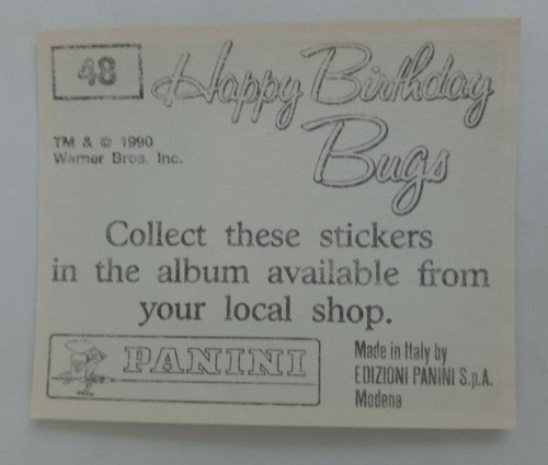 1990 Panini Happy Birthday Bugs (Pick Your Sticker) - Picture 71 of 343