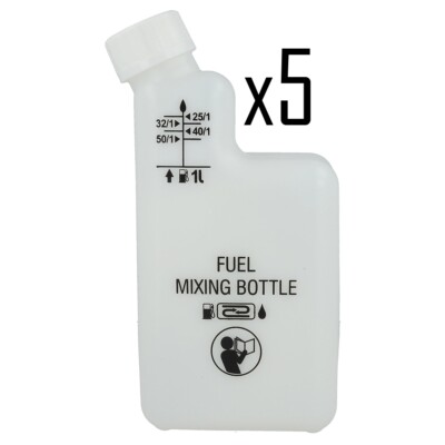 Zweitakt Kraftstoff Mischflasche, 5 Stück