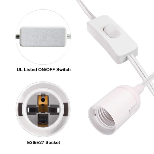 Simple Deluxe Hanging Lantern Lamp Light Cord Cable E26/E27 Socket & Switch - Picture 3 of 9