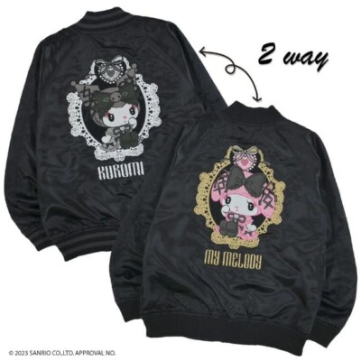 ★RONRON★KUROMI SUKAJAN JACKET Jacket- Kuromi-Embroidery Sukajan Black - Anthony Wang