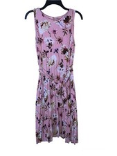 NWT T TAHARI Pleated Floral Midi Dress Size Small P4506