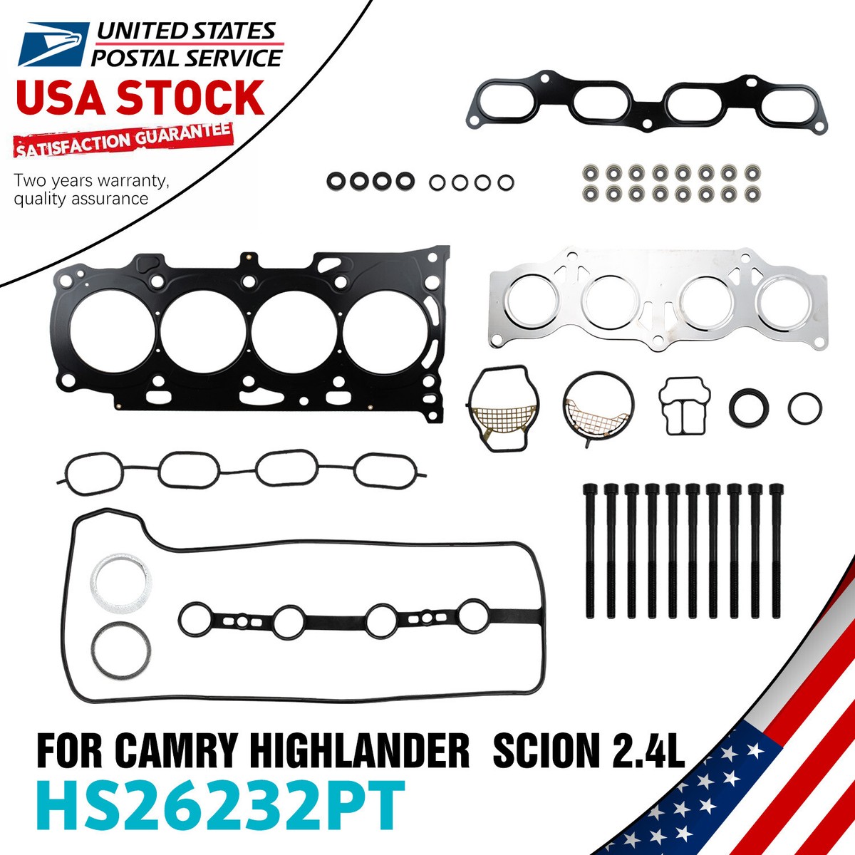XI　2点 MLS Full OEM Head Gasket Set w/Bolts Fits For 2009-2013 TOYOTA