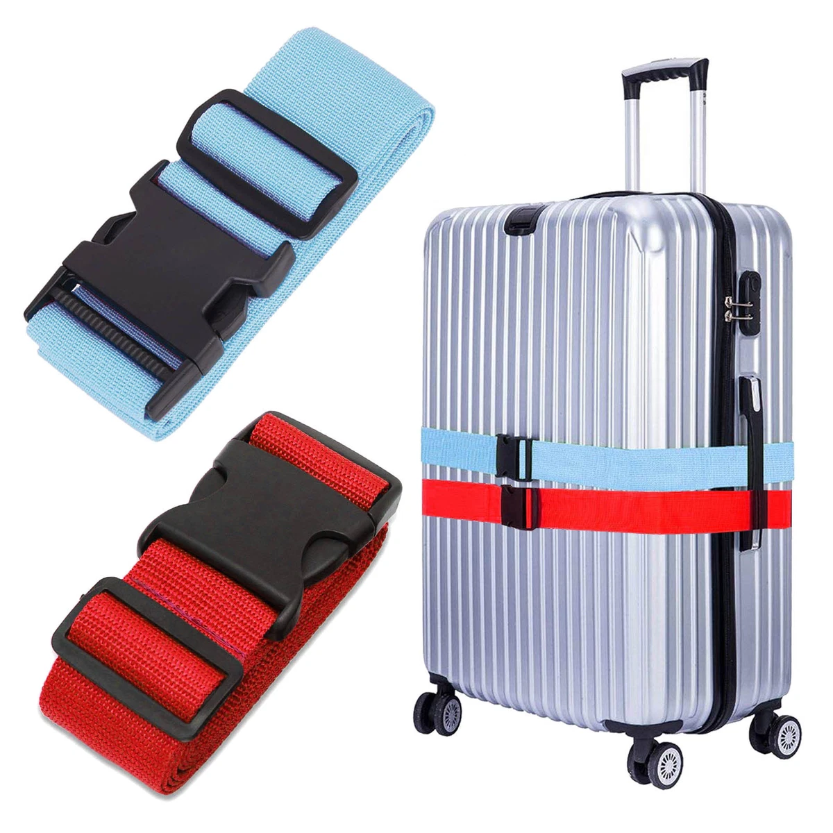 Adjustable Heavy Duty 2M Long Luggage Straps Suitcase Belt Travel  Accessories