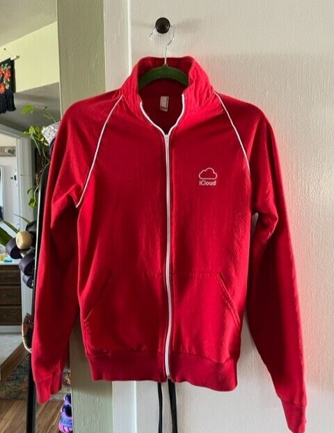 Apple iCloud Swag Full-Zip Jacket - Red - American apparel  Small