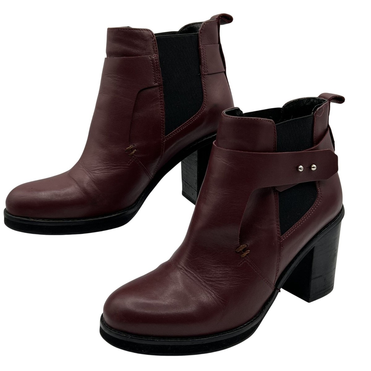 Office London Made in Spain Womens 8.5 Boots Burgundy Leather Pull On Booties | eBay Office London Made in Spain Womens 8.5 Boots Burgundy Leather Pull On Booties | eBay