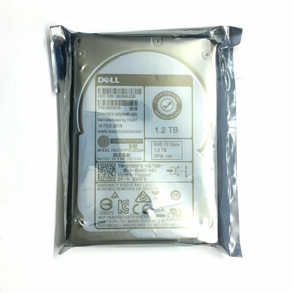 NEW Dell 9XNF6 09XNF6 HUC101812CSS204 1.2TB 2.5" 10K 12Gb/s SAS HDD Hard Drive - Image 3 of 4