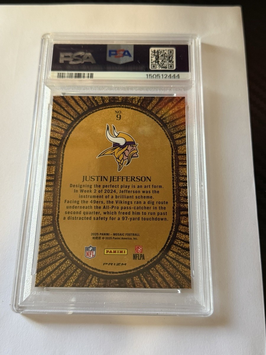 PSA 10 - 2025 Panini Mosaic - Micro Mosaic Justin Jefferson #9