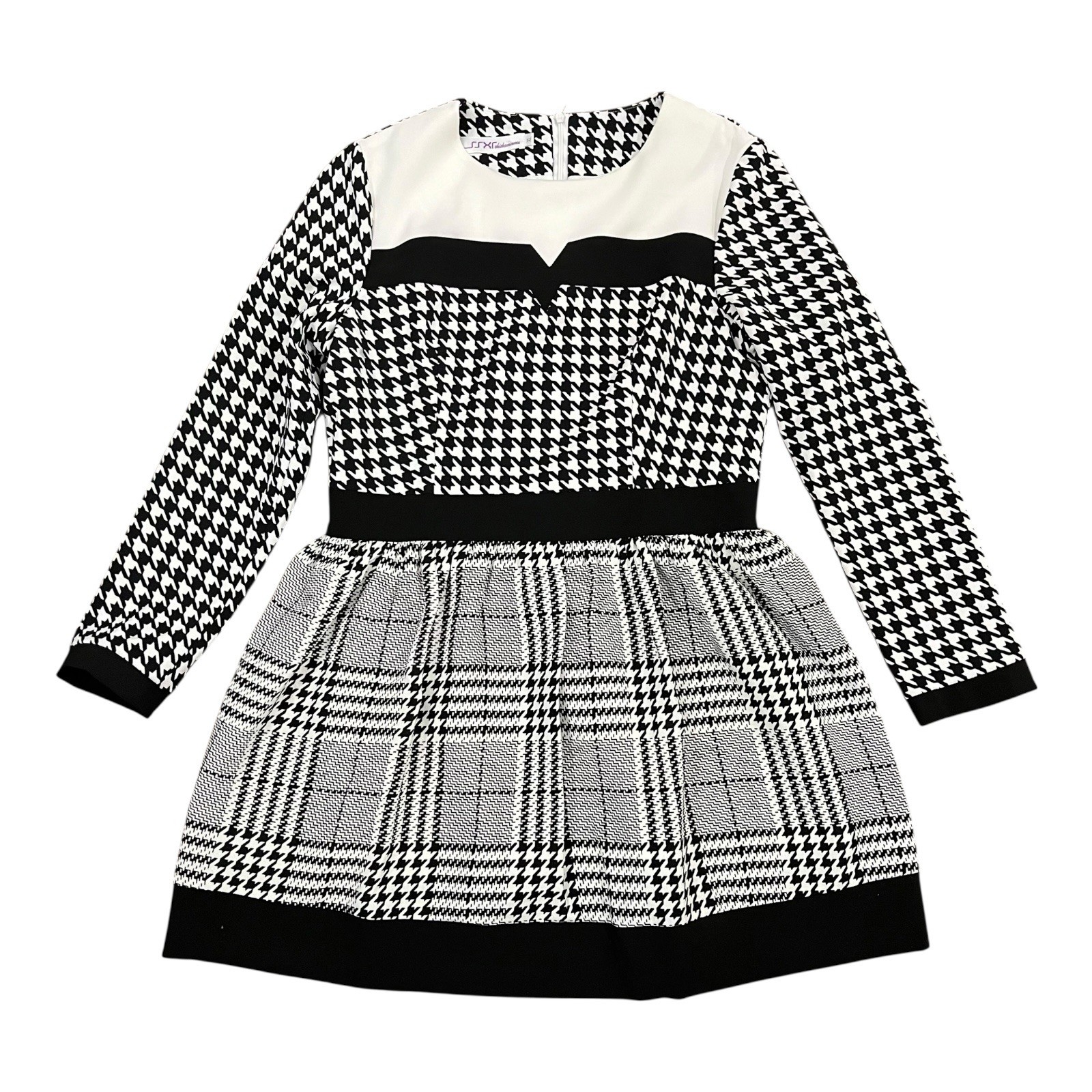 Houndstooth Check Pattern With High Contrast Pane… - image 6