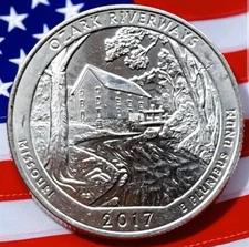 2017 P Ozark National Scenic Riverways 🌊Quarter 🏚️ Circulated Collectible Coin