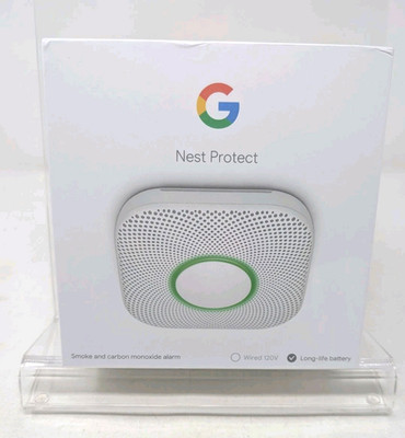 New, Google Nest Protect Battery Carbon Monoxide Smoke Alarm - Expires In 2031