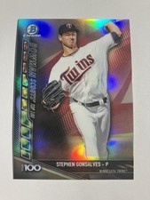 Stephen Gonsalves 2017 Bowman Chrome Scouts Update Top 100 #BSU-SG Twins