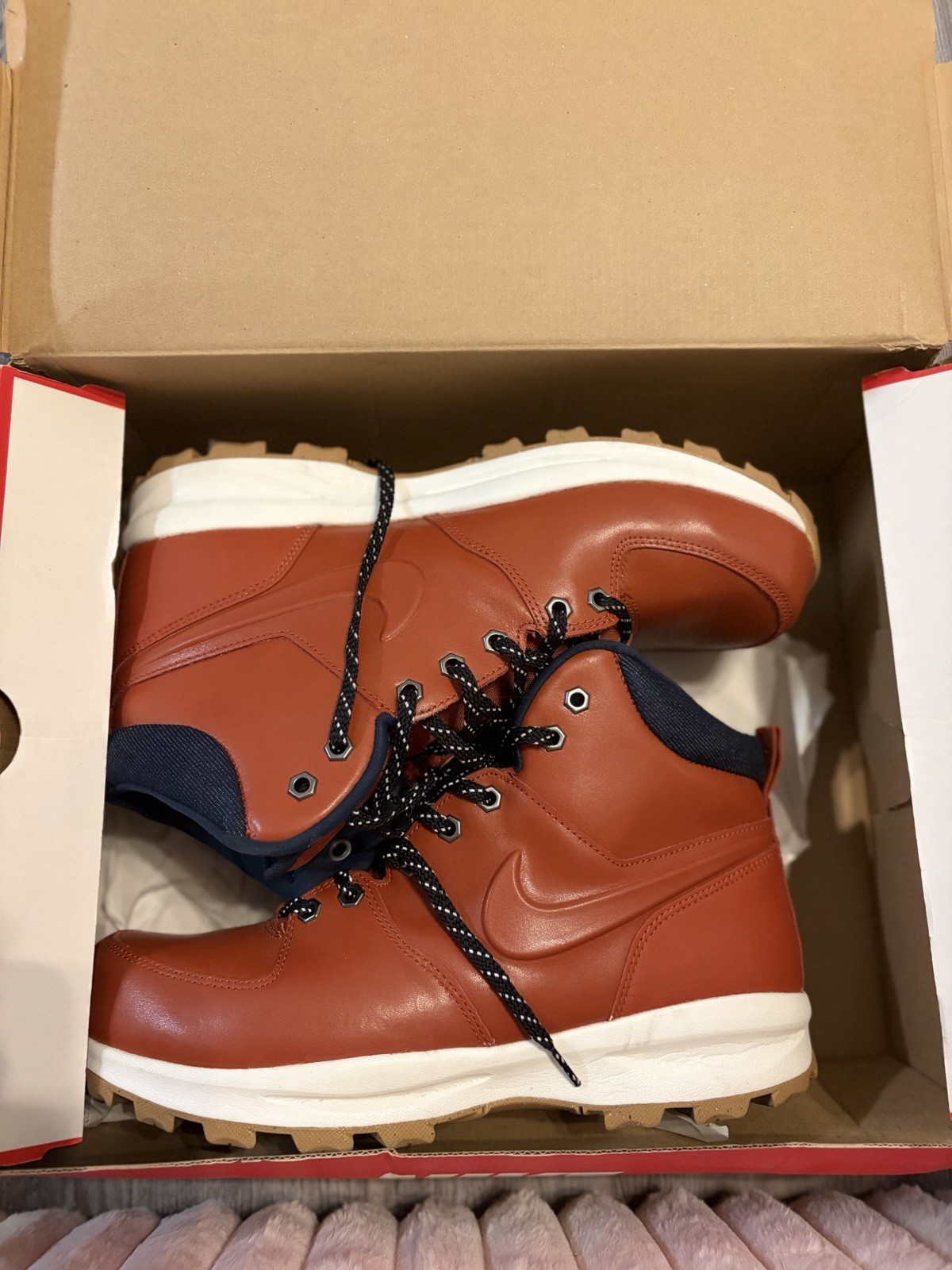 Nike Manoa Leather SE Boots Men’s 12 Rugged Orange DC8892-800 Hiking image 8