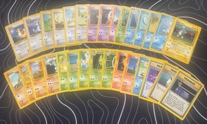 30 Card Lot 1999 Vintage Pokemon Base Set Unlimited Common LP To MP