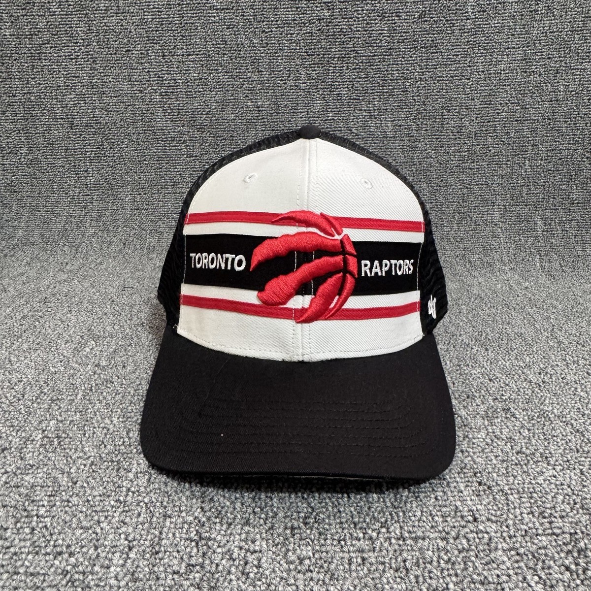 '47 Brand Toronto Raptors Trucker Snapback Black White One Size Hat