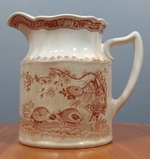 Vintage 1913 Furnivals Quail Pitcher Ceramic ...