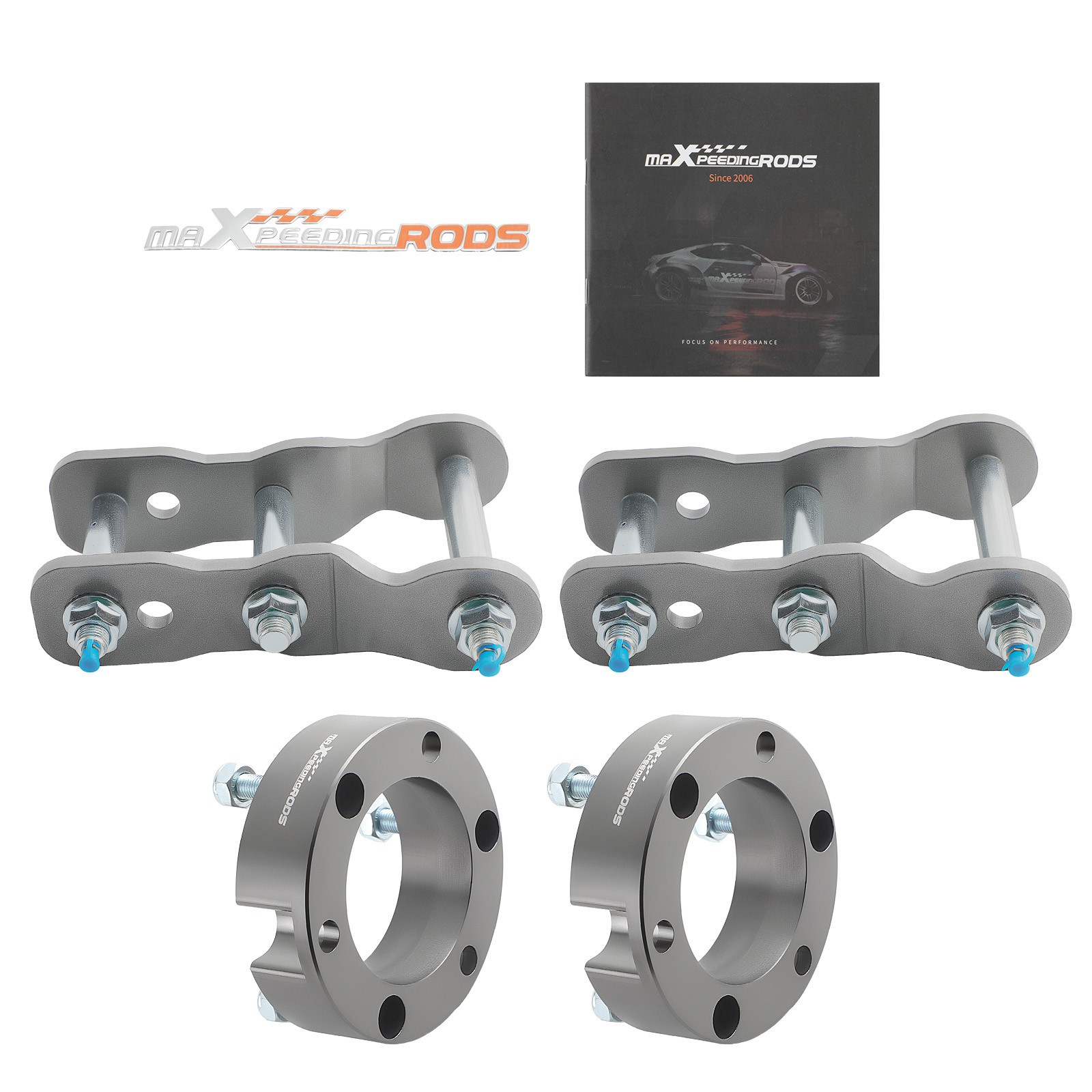 3"" Front Spacer 2"" Rear Shackles Lift Kit for Toyota Hilux 4X4 4WD 05-14