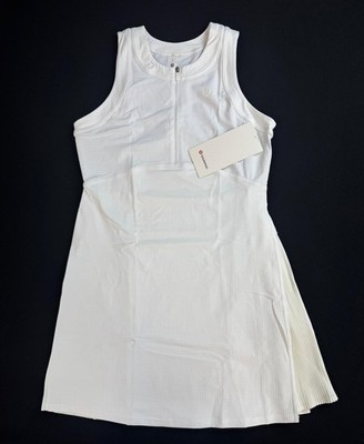 Lululemon Grid-Texture Sleeveless Tennis Dress.White Size 4. NWT
