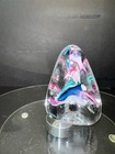 Vintage Schmidt Rhea Studio Art Glass Hand Blown Pyramid Paperweight - Signed — photo 6