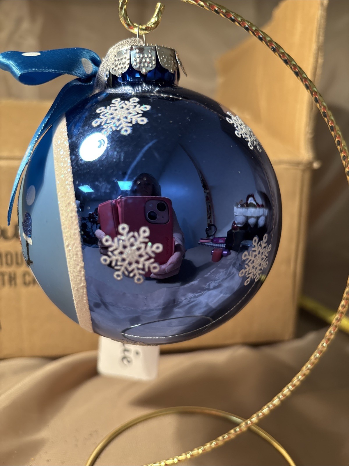 Lot of 5 Large 3.5” Blue Snowman Christmas Ornaments New W Tags Kat And Annie