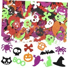 300Pcs Halloween Foam Stickers Glitter Self-Adhesive Craft Decals