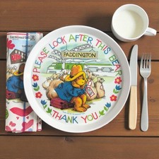 SiLite Vintage 1981 Paddington Bear Kid's Plate Eden Toys 3101 Melamine