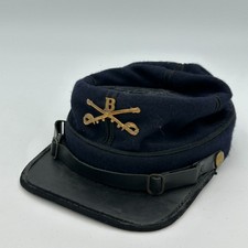 US Civil War Infantry Pattern Peak Kepi Braid B Company Badge Rep