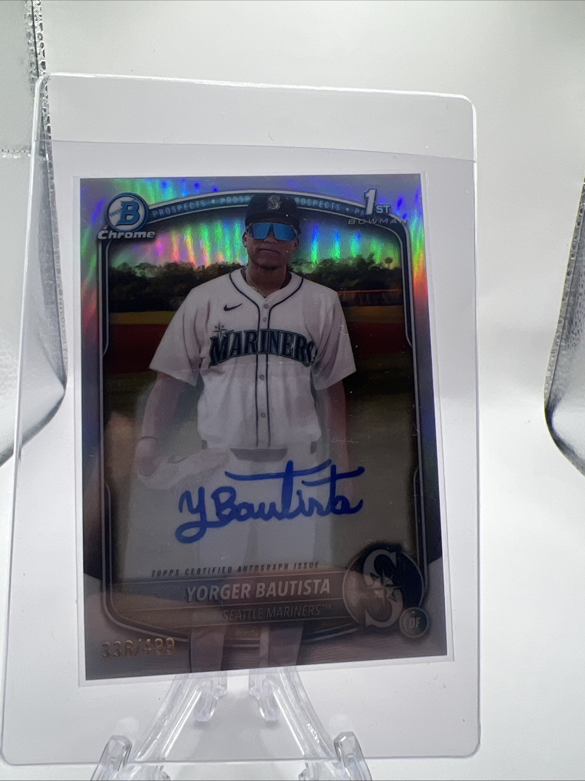 2025 Bowman Chrome Yorger Bautista #CPA-YB Refractor Auto /499 Mariners