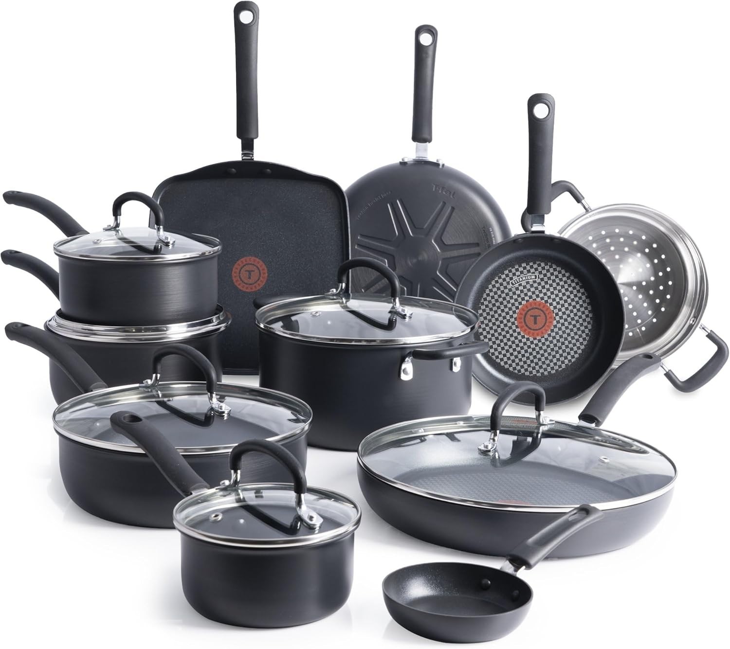 T-Fal Ultimate Hard Anodized Nonstick Cookware Set 17-Piece 