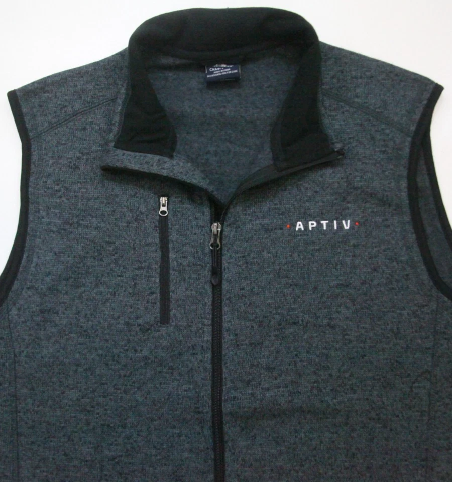 Chaleco Chaqueta Abrigo Charles River Gris Para Hombre Cremallera Sólida Frontal XL Poliéster WS97 Foto 2 de 4