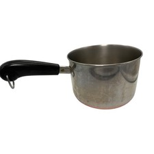 Vintage 1978 Revere Ware 2 Qt Saucepan &ndash; Copper Bottom Stainless Steel-NO LID