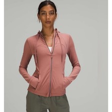 Lululemon Hooded Define Jacket Nulu fabric Sz 12 Spiced Chai Athleisure Sporty