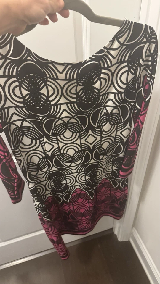 Женское разноцветное платье Haani из смеси полиэстера с рукавом 3/4 до колена размер S - Изображение 4 из 4