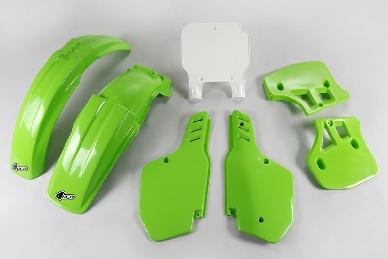 Kit plastique OVNI couleur d'origine Kawasaki KX500 en polypropylène injecté