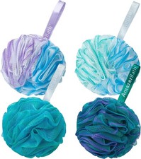 Amazerbath Loofah Sponge 75G/Piece, Exfoliating Bath Sponge Body Scrubber