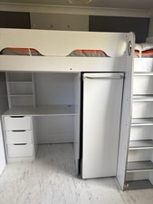 CABIN HIGH BED - WHITE PEGASUS HIGH SLEEPER