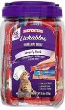 《NEW》BEEFEATHERS Lickables Puree Cat Treat Variety Pack (48 Count) 25.4 OZ