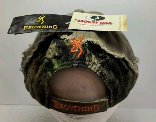 Neu mit Etikett Browning Mossy Oak Kugelkappe Used-Look hellbraun und Camouflage verstellbar - Bild 3 von 6
