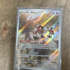 Pokemon TCG Mr. Mime 179/165 SV 151 Illustration Rare Holo English 2023 90HP